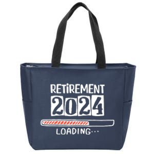 Funny Retirement 2024 Loading Countdown In Progress Zip Tote Bag