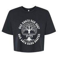 Family Reunion 2024 Our Roots Run Deep Our Love Runs Deeper Bella+Canvas Jersey Crop Tee