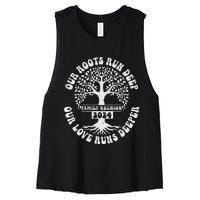 Family Reunion 2024 Our Roots Run Deep Our Love Runs Deeper Women's Racerback Cropped Tank