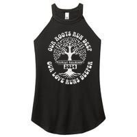 Family Reunion 2024 Our Roots Run Deep Our Love Runs Deeper Women's Perfect Tri Rocker Tank