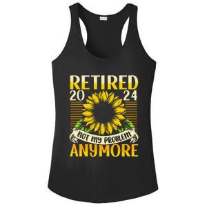 Flower Retired 2025 Not My Problem Anymore Ladies PosiCharge Competitor Racerback Tank