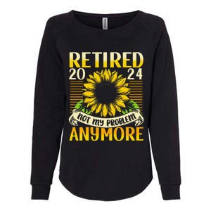 Flower Retired 2025 Not My Problem Anymore Womens California Wash Sweatshirt