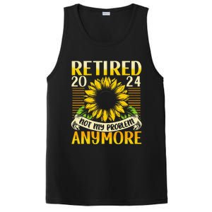 Flower Retired 2025 Not My Problem Anymore PosiCharge Competitor Tank