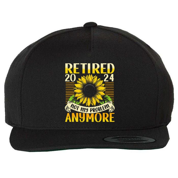 Flower Retired 2025 Not My Problem Anymore Wool Snapback Cap