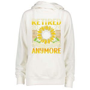 Flower Retired 2025 Not My Problem Anymore Womens Funnel Neck Pullover Hood