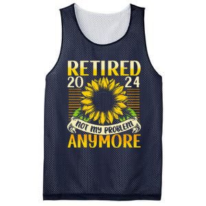 Flower Retired 2025 Not My Problem Anymore Mesh Reversible Basketball Jersey Tank