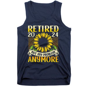 Flower Retired 2025 Not My Problem Anymore Tank Top