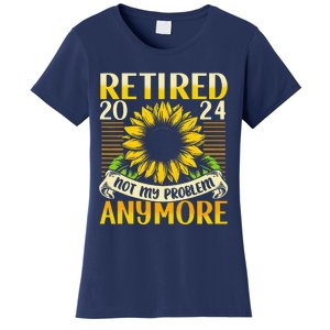 Flower Retired 2025 Not My Problem Anymore Women's T-Shirt