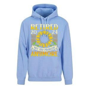 Flower Retired 2025 Not My Problem Anymore Unisex Surf Hoodie