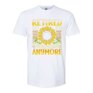 Flower Retired 2025 Not My Problem Anymore Softstyle CVC T-Shirt