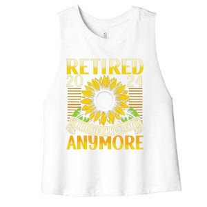 Flower Retired 2025 Not My Problem Anymore Women's Racerback Cropped Tank