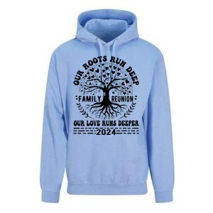 Family Reunion 2024 Our Roots Run Deep Our Love Runs Deeper Unisex Surf Hoodie