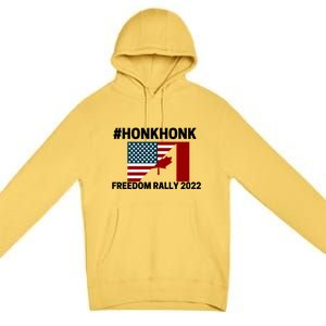 Freedom Rally 2022 Honk USA Canada Flag Premium Pullover Hoodie