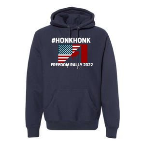 Freedom Rally 2022 Honk USA Canada Flag Premium Hoodie