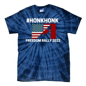 Freedom Rally 2022 Honk USA Canada Flag Tie-Dye T-Shirt