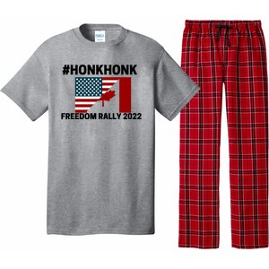 Freedom Rally 2022 Honk USA Canada Flag Pajama Set