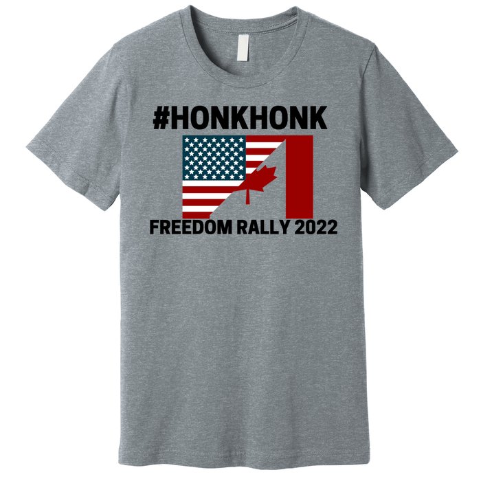 Freedom Rally 2022 Honk USA Canada Flag Premium T-Shirt