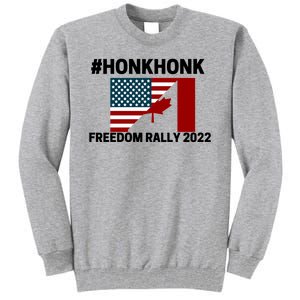 Freedom Rally 2022 Honk USA Canada Flag Tall Sweatshirt