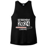 Funny Retirement 2024 Loading Countdown In Progress Ladies PosiCharge Tri-Blend Wicking Tank