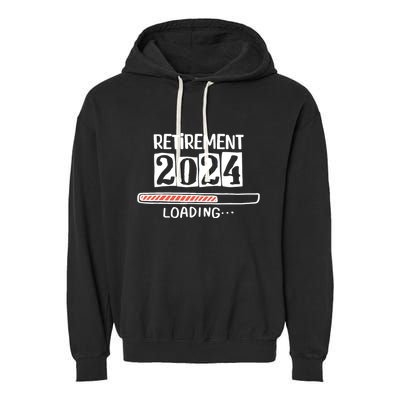 Funny Retirement 2024 Loading Countdown In Progress Garment-Dyed Fleece Hoodie