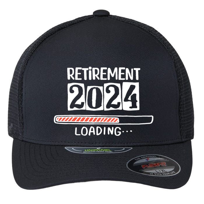 Funny Retirement 2024 Loading Countdown In Progress Flexfit Unipanel Trucker Cap