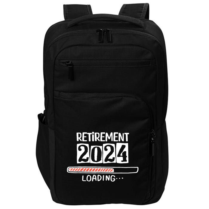 Funny Retirement 2024 Loading Countdown In Progress Impact Tech Backpack
