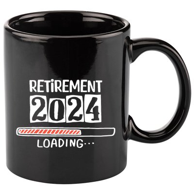 Funny Retirement 2024 Loading Countdown In Progress 11oz C Handle Ceramic Mug