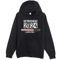 Funny Retirement 2024 Loading Countdown In Progress Premium Pullover Hoodie