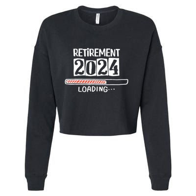 Funny Retirement 2024 Loading Countdown In Progress Cropped Pullover Crew