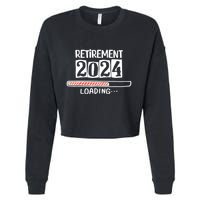 Funny Retirement 2024 Loading Countdown In Progress Cropped Pullover Crew