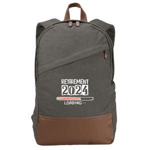 Funny Retirement 2024 Loading Countdown In Progress Cotton Canvas Backpack