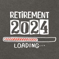 Funny Retirement 2024 Loading Countdown In Progress Cotton Canvas Backpack