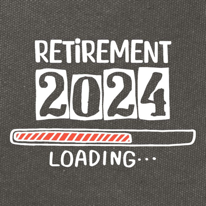 Funny Retirement 2024 Loading Countdown In Progress Cotton Canvas Backpack