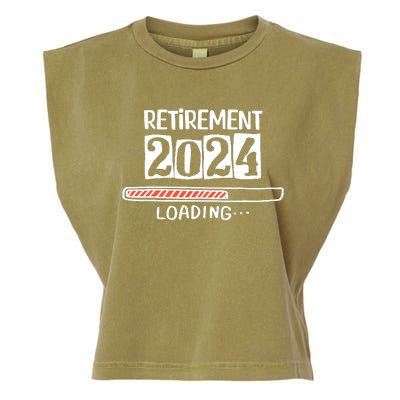 Funny Retirement 2024 Loading Countdown In Progress Garment-Dyed Women's Muscle Tee