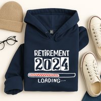 Funny Retirement 2024 Loading Countdown In Progress Hoodie