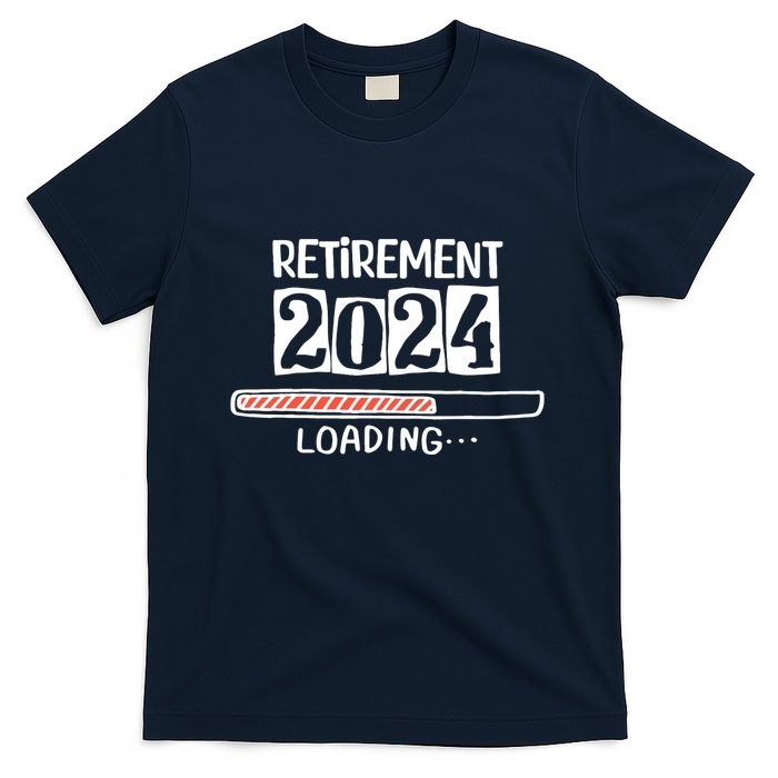 Funny Retirement 2024 Loading Countdown In Progress T-Shirt