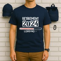 Funny Retirement 2024 Loading Countdown In Progress T-Shirt