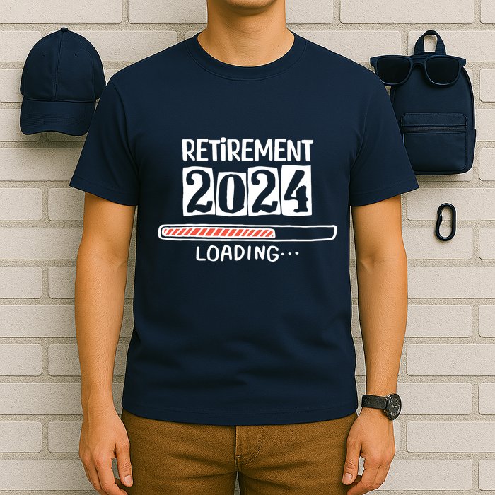 Funny Retirement 2024 Loading Countdown In Progress T-Shirt