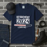Funny Retirement 2024 Loading Countdown In Progress Tall T-Shirt
