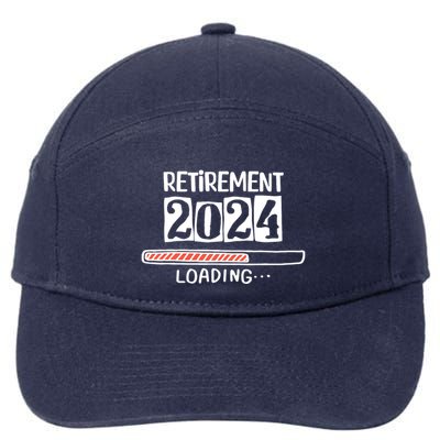 Funny Retirement 2024 Loading Countdown In Progress 7-Panel Snapback Hat
