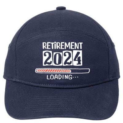 Funny Retirement 2024 Loading Countdown In Progress 7-Panel Snapback Hat