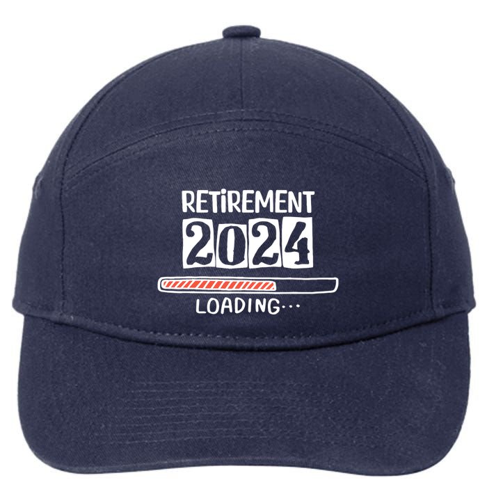 Funny Retirement 2024 Loading Countdown In Progress 7-Panel Snapback Hat