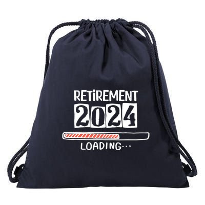 Funny Retirement 2024 Loading Countdown In Progress Drawstring Bag