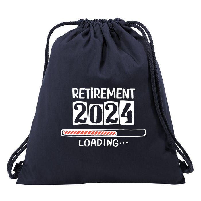Funny Retirement 2024 Loading Countdown In Progress Drawstring Bag