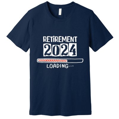 Funny Retirement 2024 Loading Countdown In Progress Premium T-Shirt
