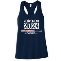 Funny Retirement 2024 Loading Countdown In Progress Women's Racerback Tank