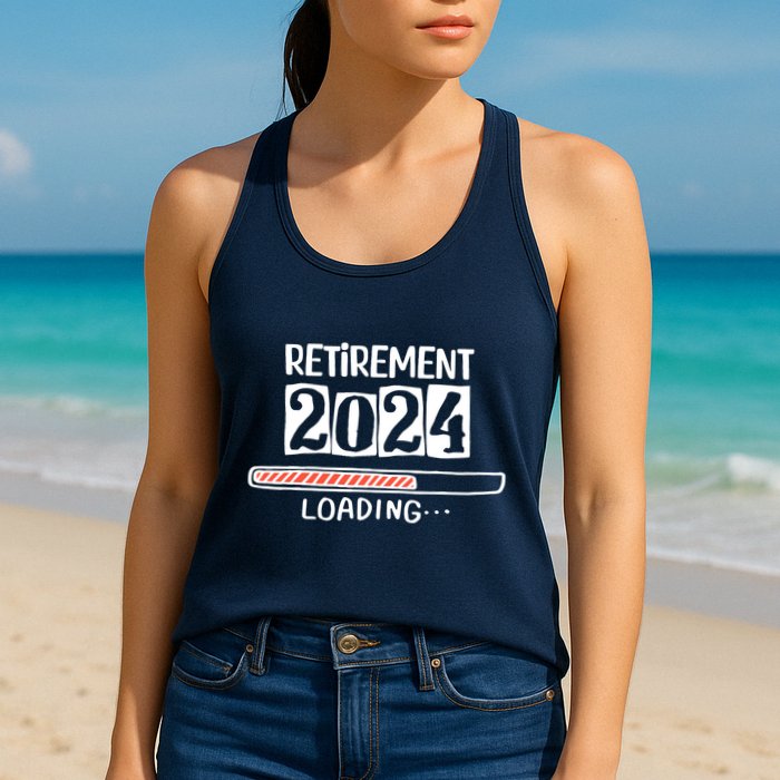 Funny Retirement 2024 Loading Countdown In Progress Womens Tank Top
