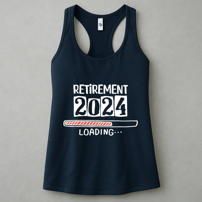 Funny Retirement 2024 Loading Countdown In Progress Womens Tank Top