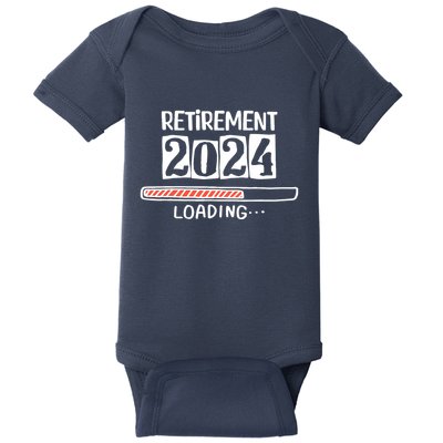 Funny Retirement 2024 Loading Countdown In Progress Baby Bodysuit