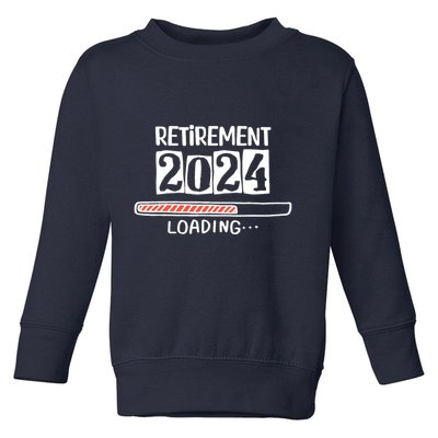 Funny Retirement 2024 Loading Countdown In Progress Toddler Sweatshirt